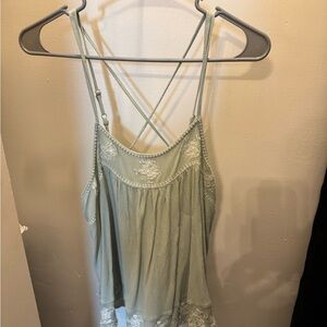 In Bloom Sage Lace Camisole